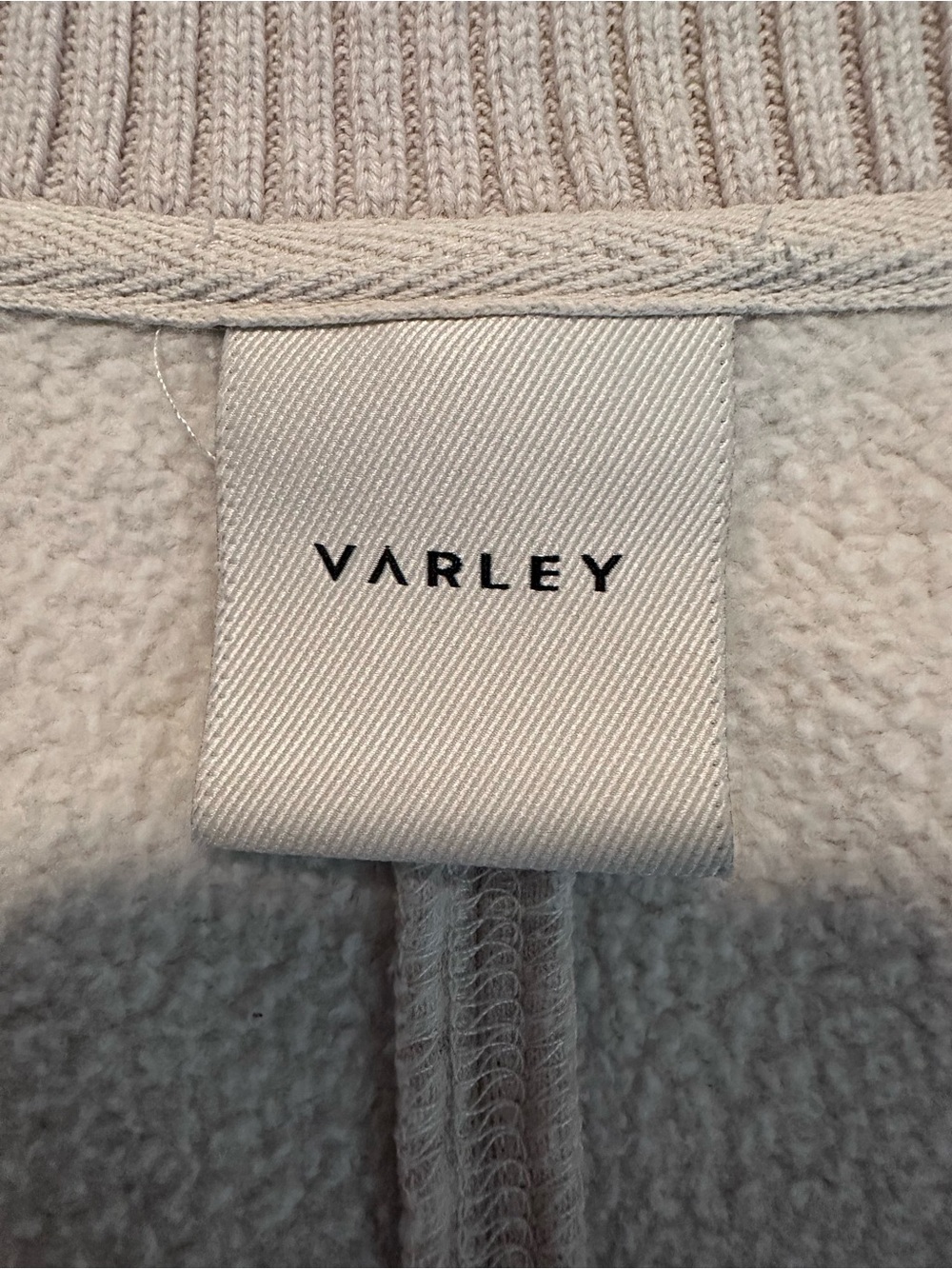 Varley Cream Ribbed Button-Up Bomber Jacket - Picture 3 of 5